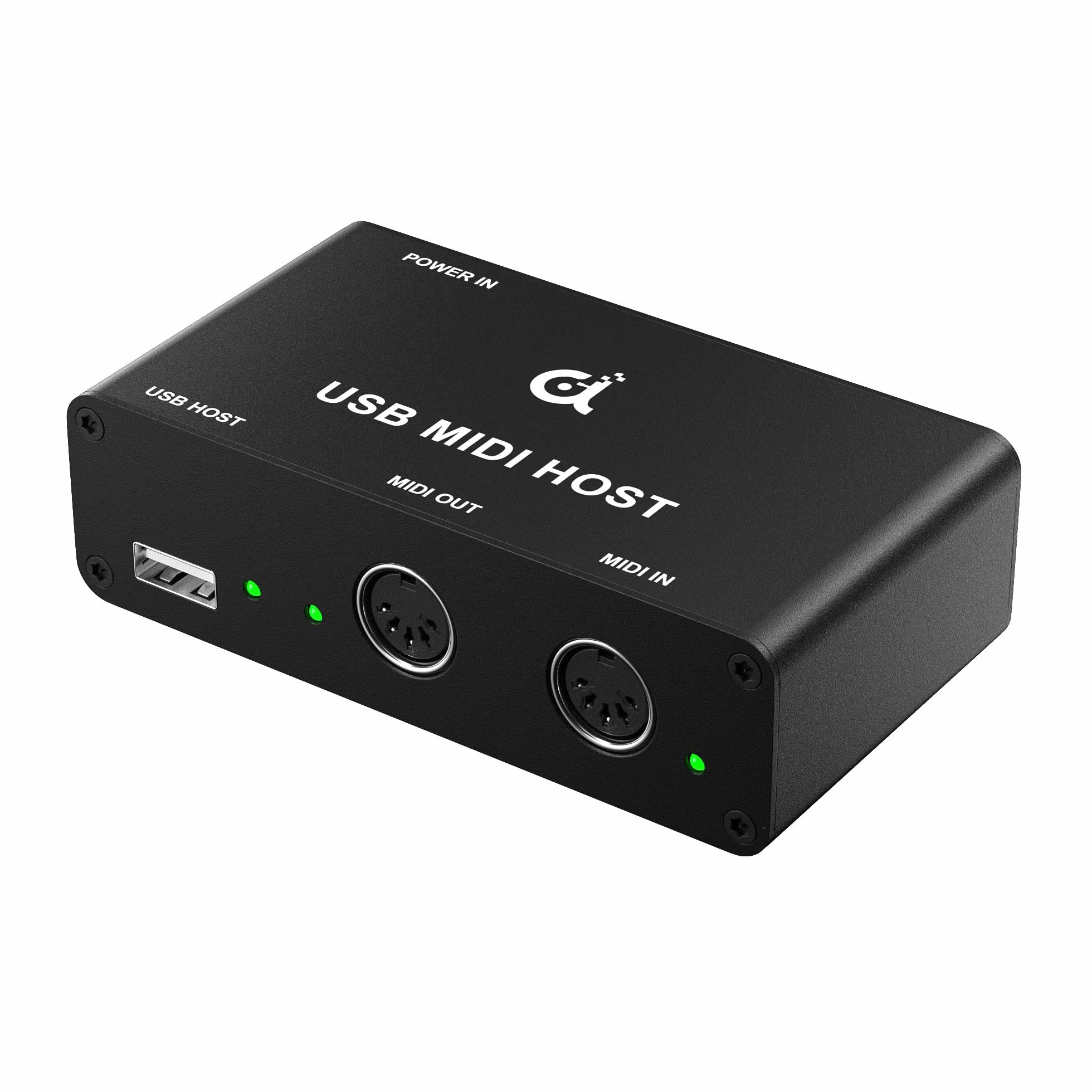 DigitalLife Serie BridgeCore | Interfaz MIDI USB Host Autónomo 1-In / 1-Out, DIN de 5 Pines, LED, Carcasa Metálica – Para Principiantes, Músicos de Estudio y Artistas en Vivo【Negro, Usado 】